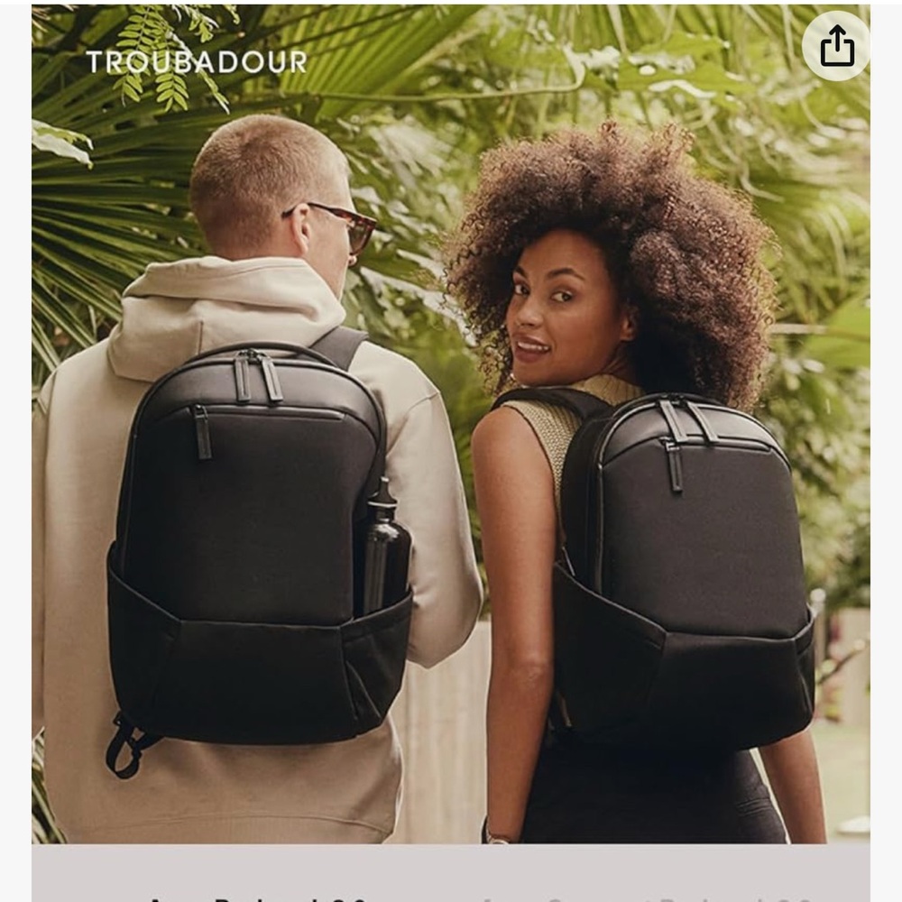 Troubadour apex backpack. Black. Brand new.